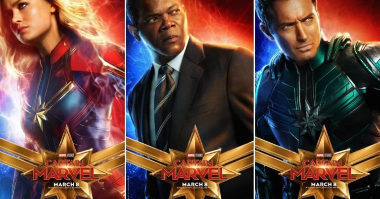 Póster de personajes de la película 'Capitana Marvel
