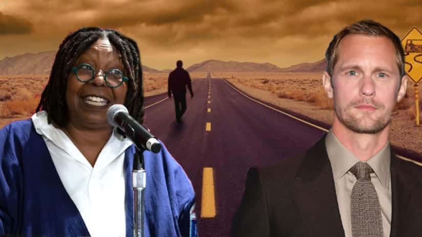 Alexander Skarsgard y Whoopi Goldberg en la serie 'The Stand' de Stephen King.