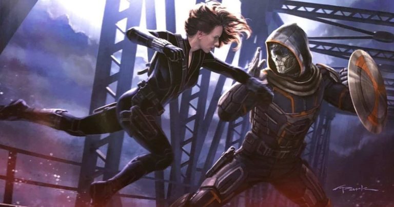 Imágenes promocionales de Marvel Black Widow FILTRADAS en línea - muestran a Natasha en un nuevo traje y a TASKMASTER con un escudo.
