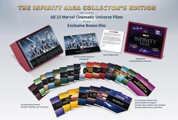 Conjunto de Box Blu-ray 4K de la Saga del Infinito del MCU de Marvel Lanzado