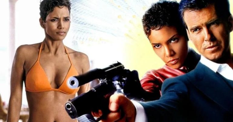 Halle Berry recrea su icónico momento en bikini de James Bond, 18 años después.