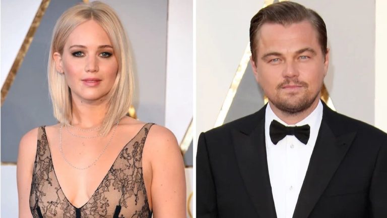 Jennifer Lawrence y Leonardo DiCaprio casi irreconocibles en el rodaje de una nueva película.